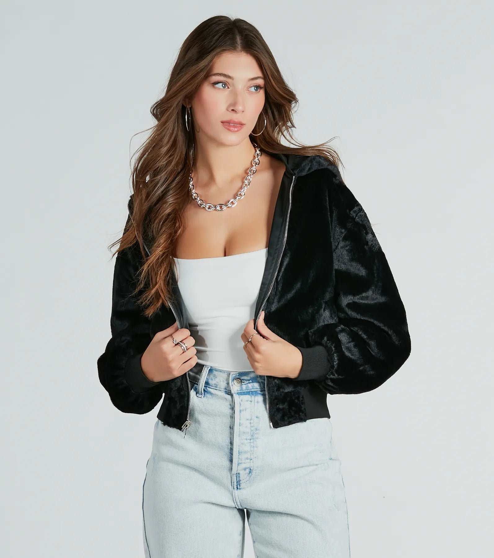 Like No Other Reversible Satin Bomber Jacket - Image 6