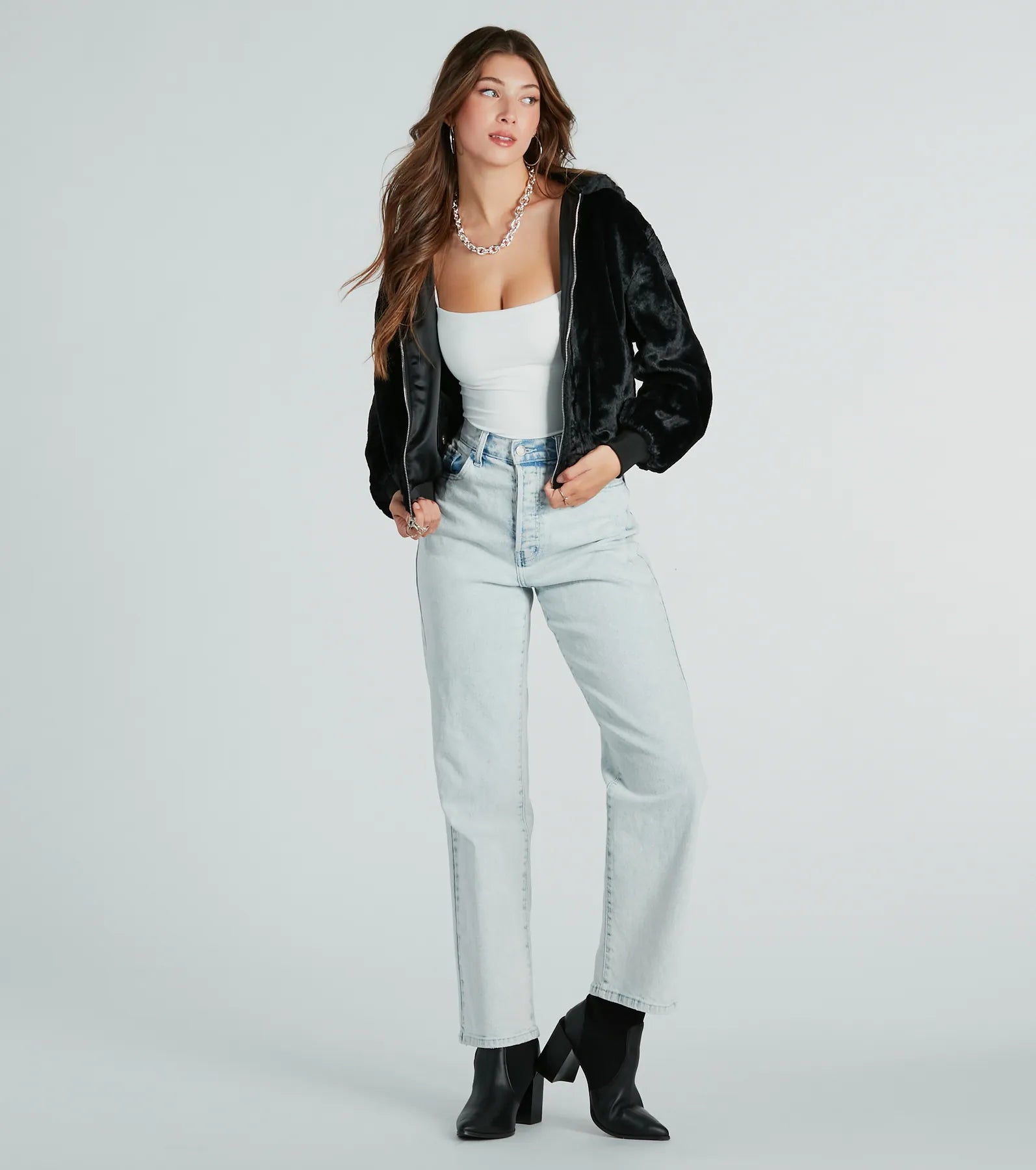 Like No Other Reversible Satin Bomber Jacket - Image 8