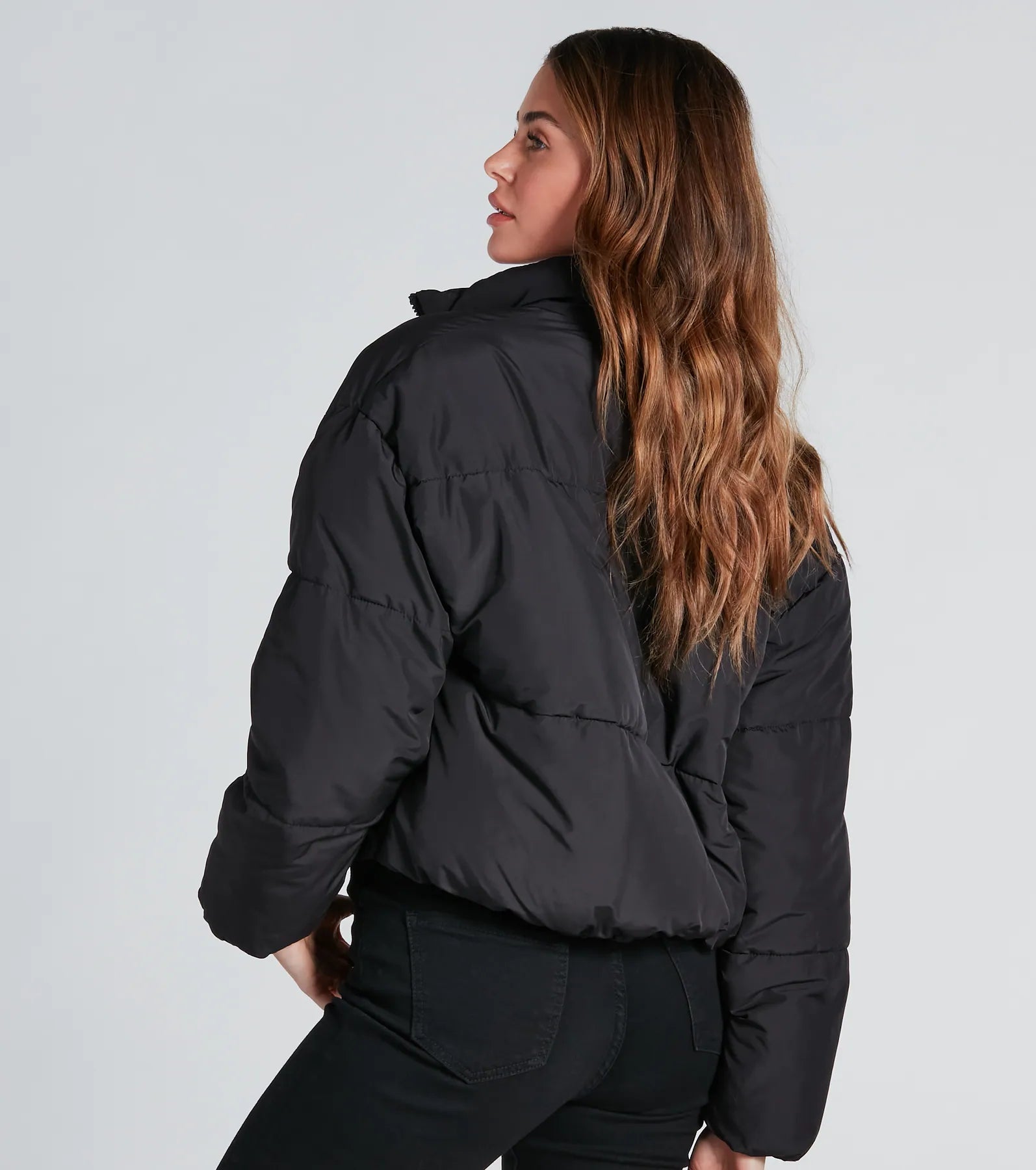Cute Aesthetic Cargo Puffer Jacket - Image 2