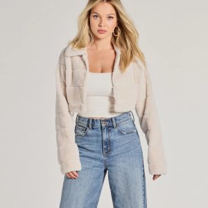 She's An Icon Faux Fur Cropped Jacket