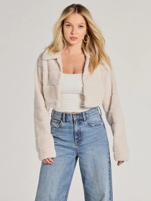 She's An Icon Faux Fur Cropped Jacket