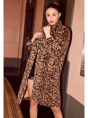Fabulous Flair Leopard Faux Fur Trench Coat