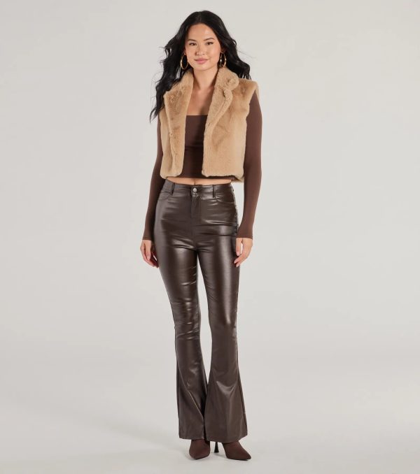 Cozy Glamour Faux Fur Cropped Vest - Image 4