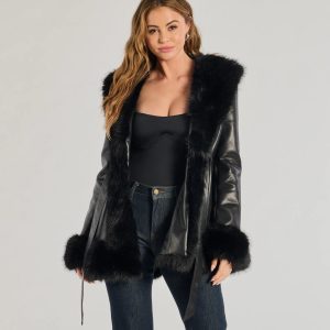 Muse Moment Faux Leather Trench Coat