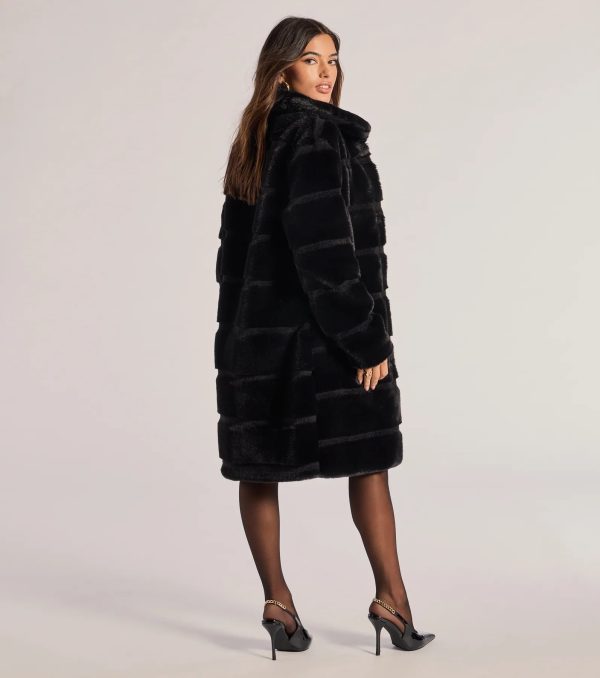 Timeless Glam Faux Fur Trench Coat - Image 7