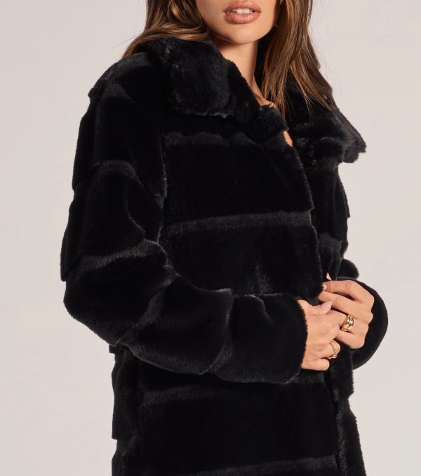 Timeless Glam Faux Fur Trench Coat - Image 8