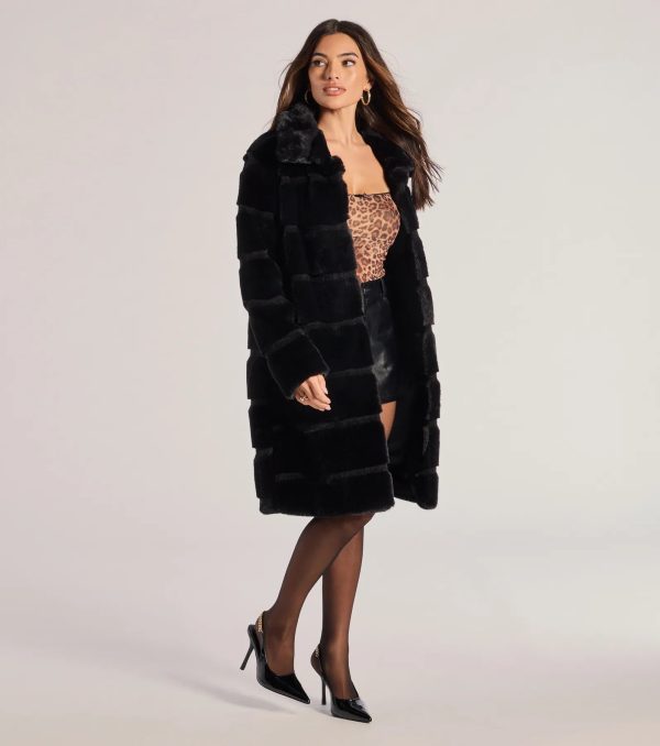 Timeless Glam Faux Fur Trench Coat - Image 9