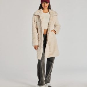 Timeless Glam Faux Fur Trench Coat