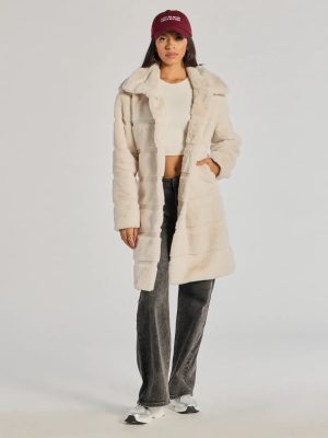 Timeless Glam Faux Fur Trench Coat