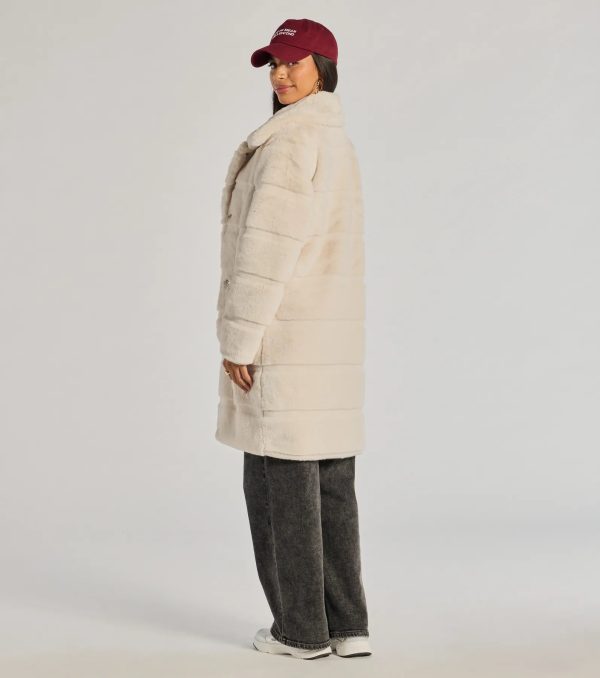 Timeless Glam Faux Fur Trench Coat - Image 3