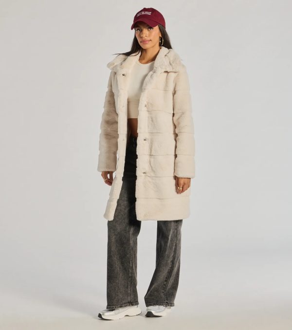 Timeless Glam Faux Fur Trench Coat - Image 5