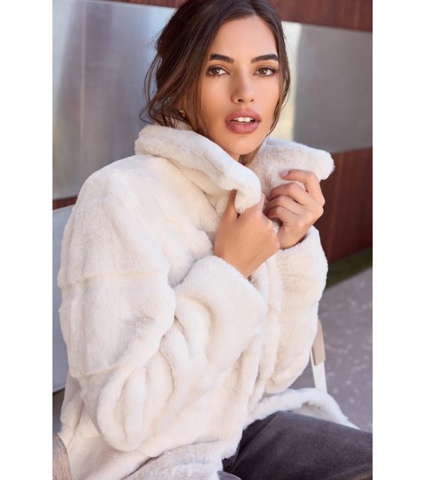 Timeless Glam Faux Fur Trench Coat - Image 2