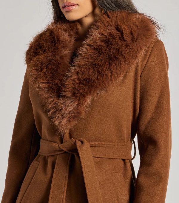 Lavish Layers Faux Wool Trench Coat - Image 3