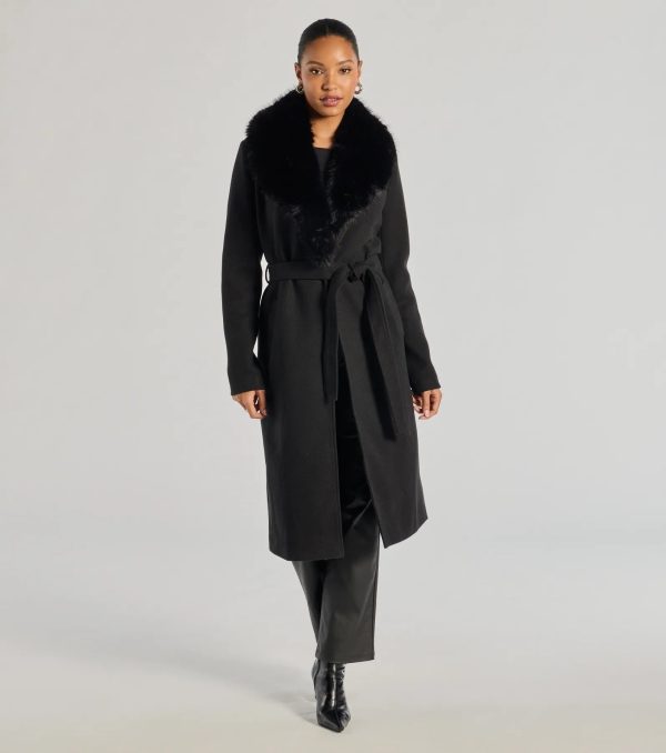 Lavish Layers Faux Wool Trench Coat - Image 7