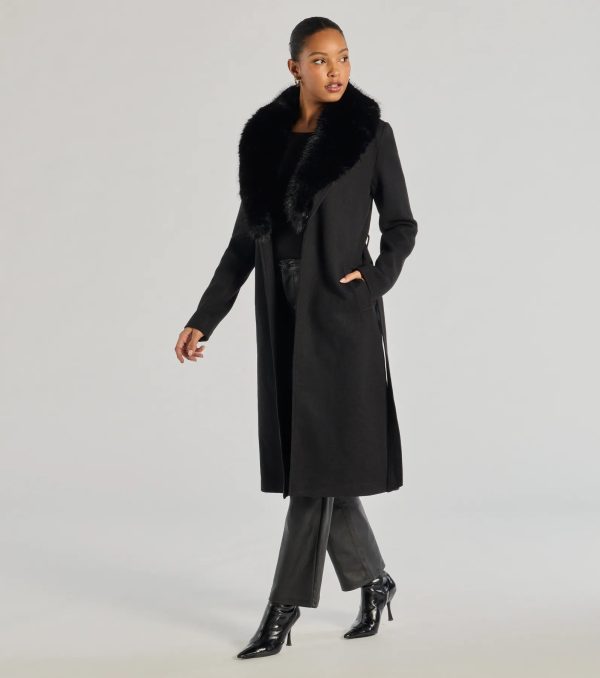 Lavish Layers Faux Wool Trench Coat - Image 10