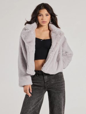 Diva Chic Cropped Faux Fur Jacket