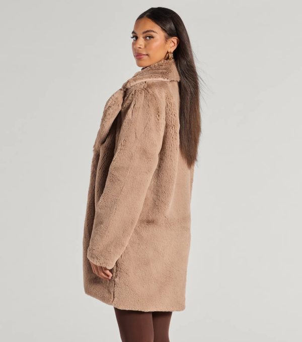 Luxe Layer Faux Fur Trench Coat - Image 2