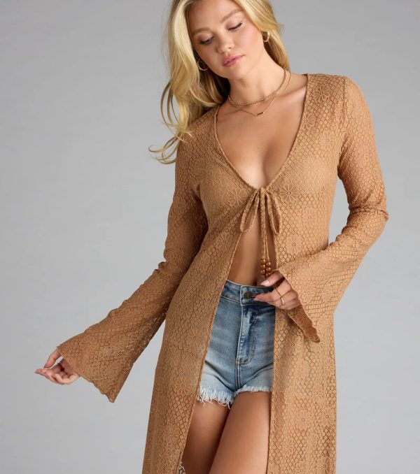 Beach Siren Energy Crochet Lace Duster - Image 3