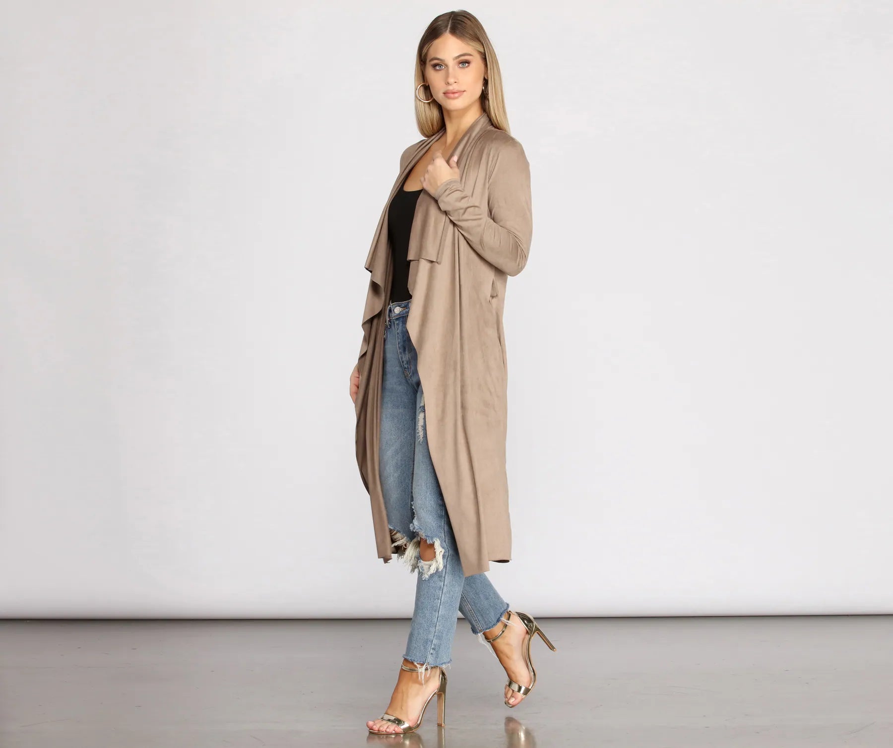 On The Town Suede Trench - Image 3