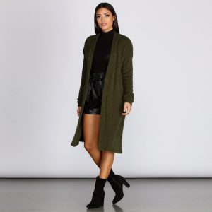 Living Lavish Long Knit Cardigan