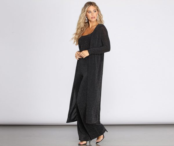 Glittering Long Knit Duster - Image 3
