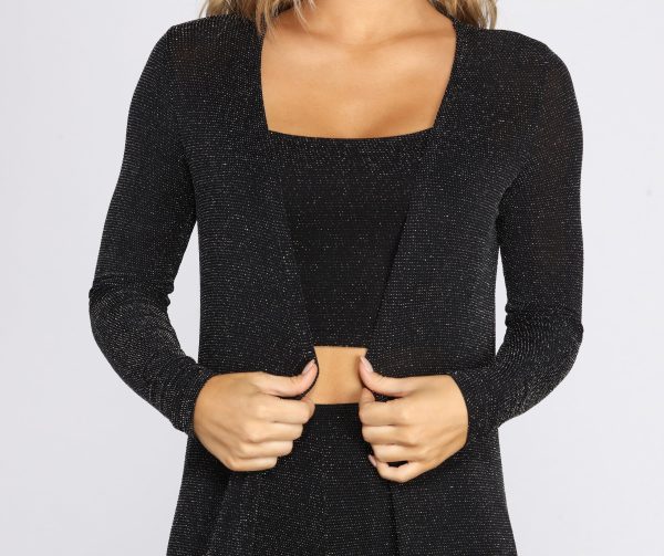 Glittering Long Knit Duster - Image 4