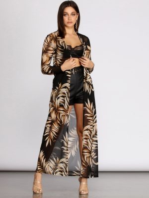 On A Tropical Getaway Mesh Duster