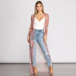 Fave Floral Mesh Duster