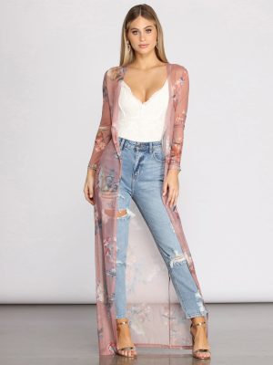 Fave Floral Mesh Duster