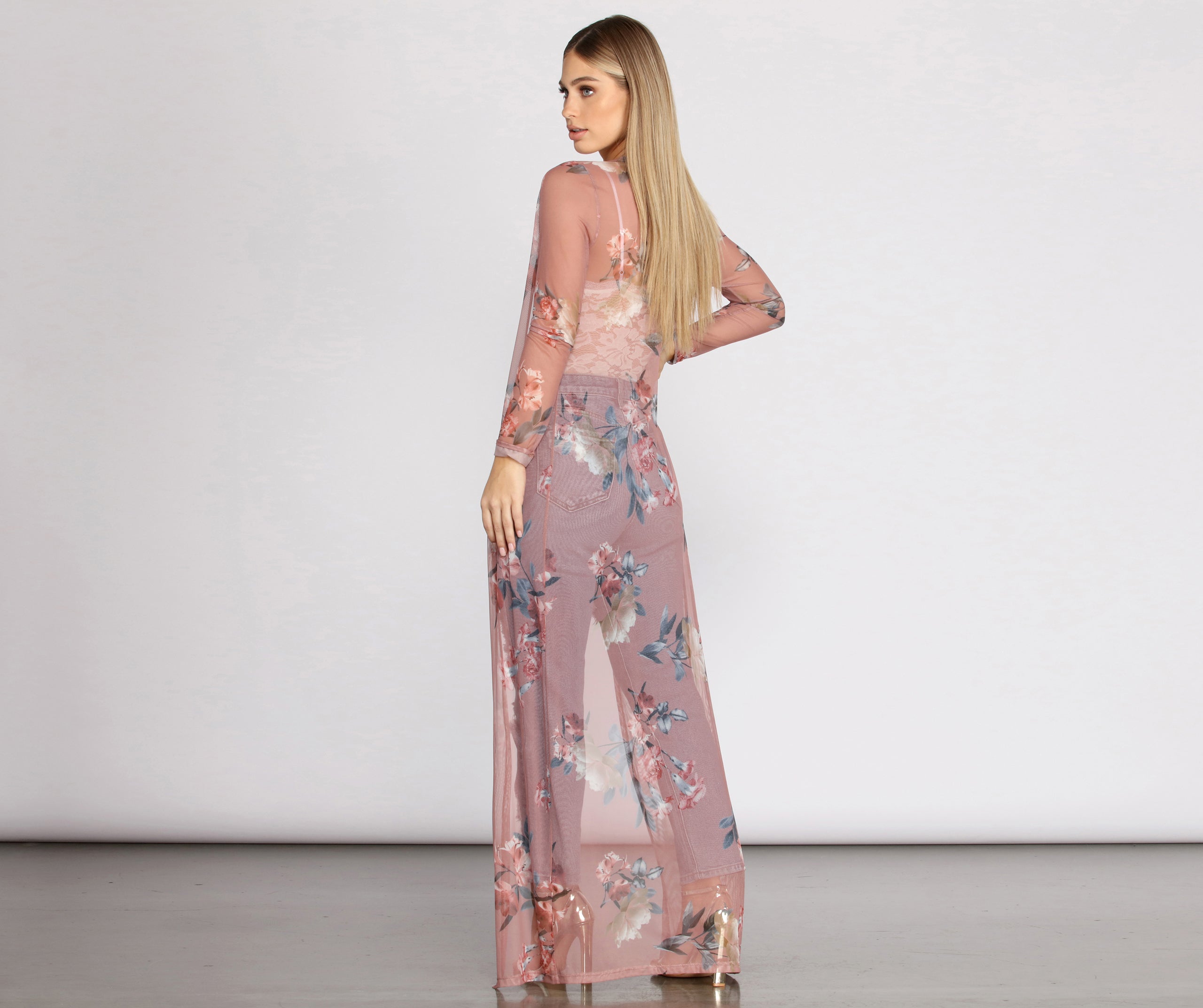 Fave Floral Mesh Duster - Image 2