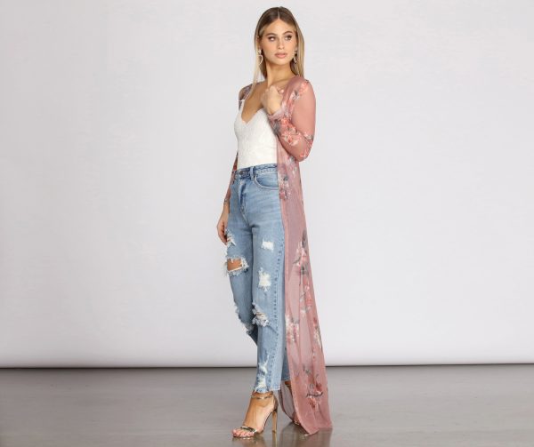 Fave Floral Mesh Duster - Image 3
