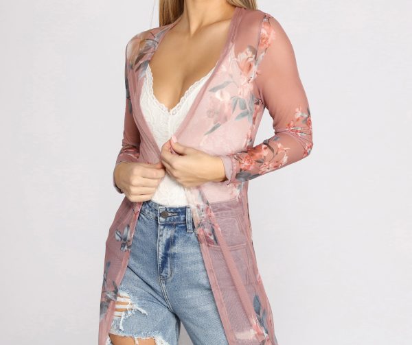 Fave Floral Mesh Duster - Image 4