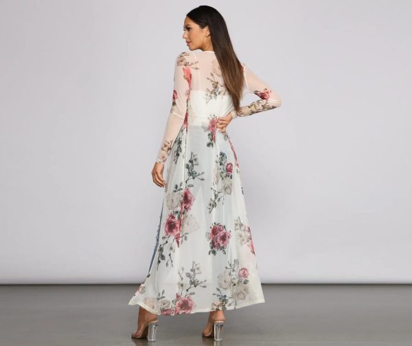 Flowy In Floral Mesh Duster - Image 2