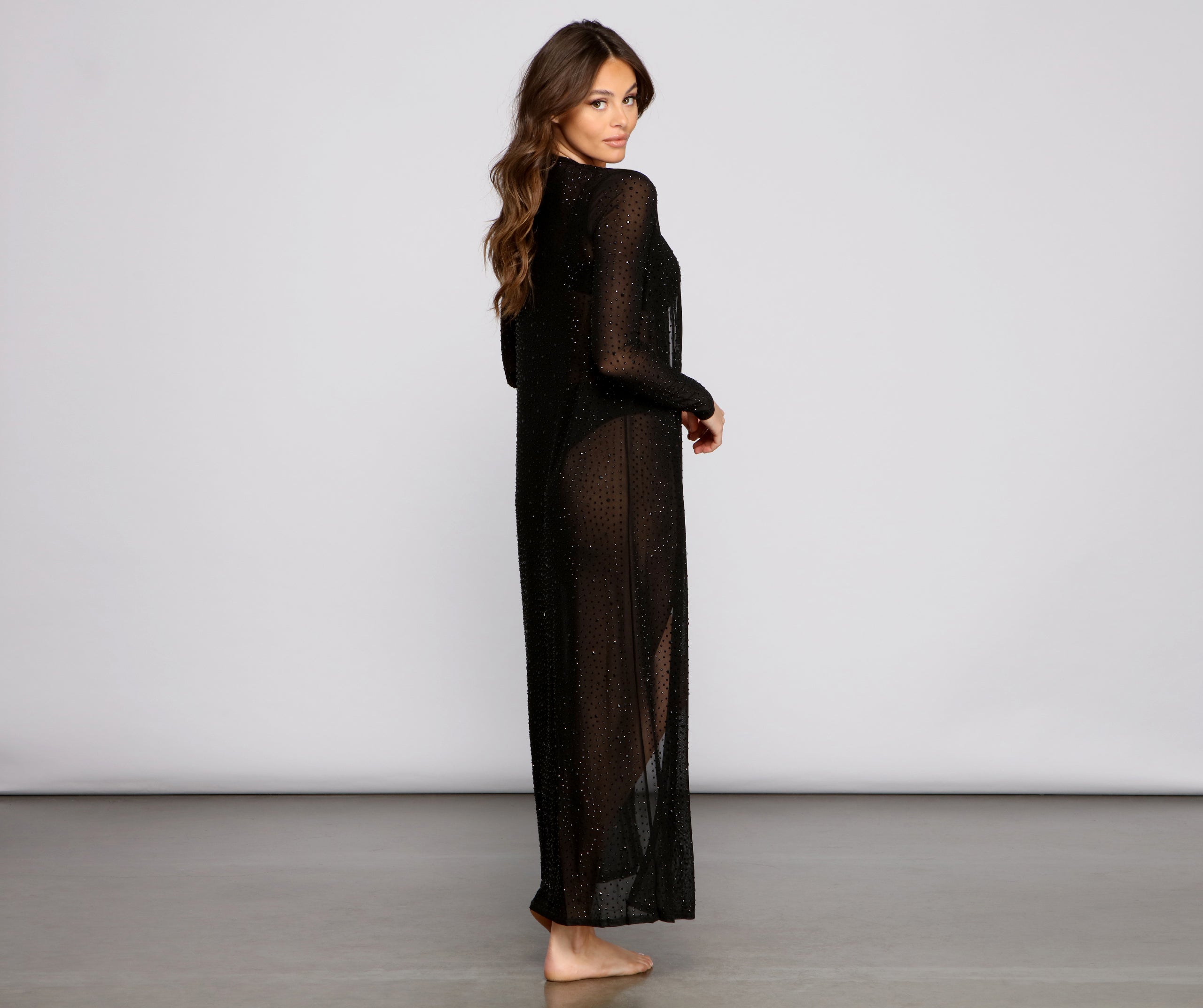 Major Glam Vibes Heat Stone Mesh Duster - Image 2