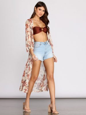 Fresh And Floral Mesh Duster