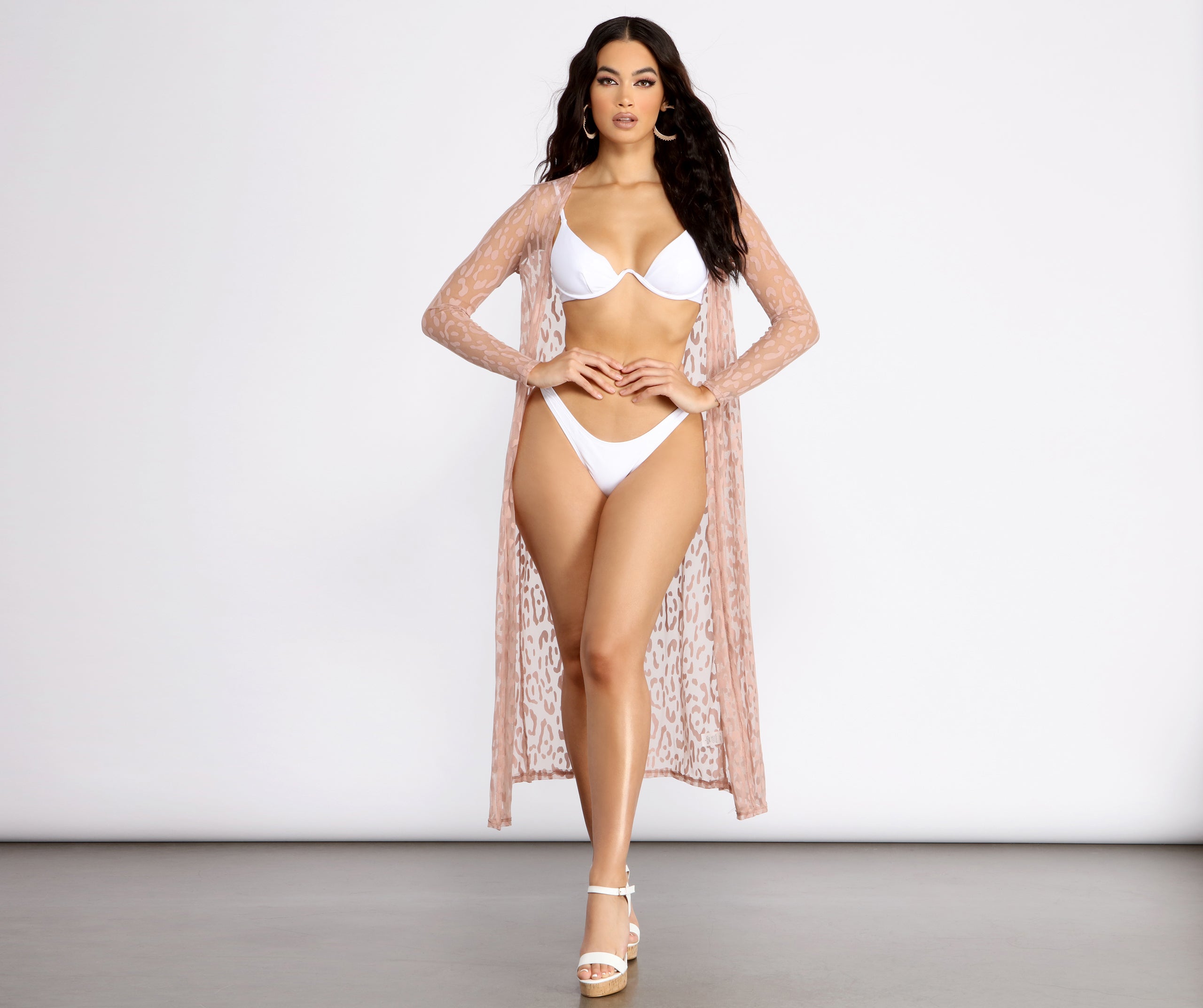 Picture Purrfect Leopard Print Mesh Duster - Image 4
