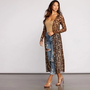 Fierce Instincts Mesh Long Duster