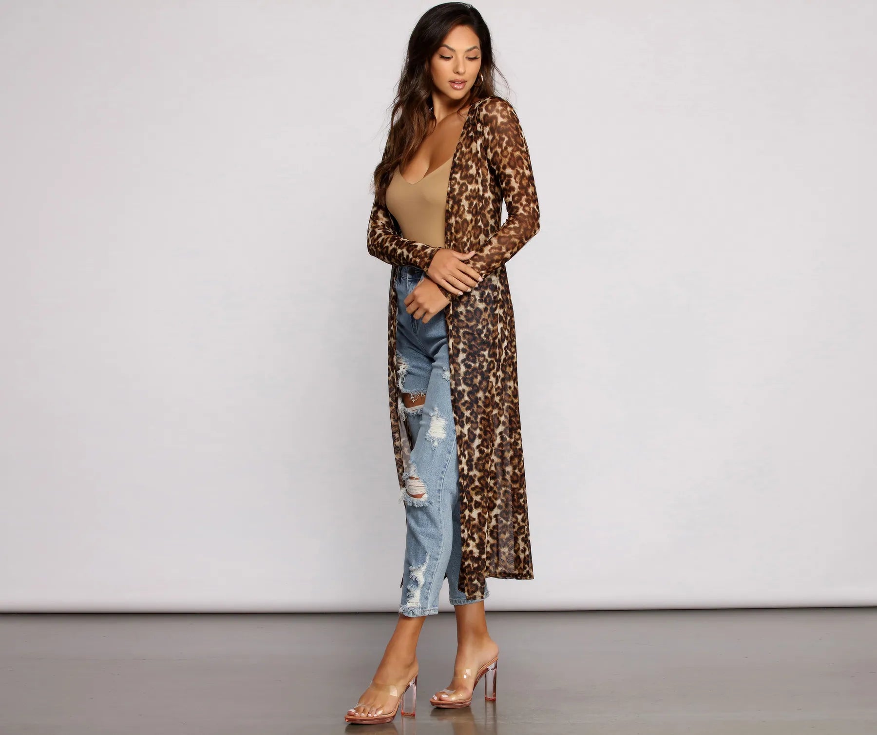 Fierce Instincts Mesh Long Duster - Image 4
