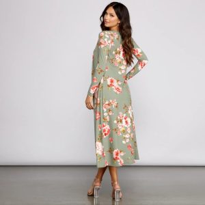 Floral Passion Long Knit Duster