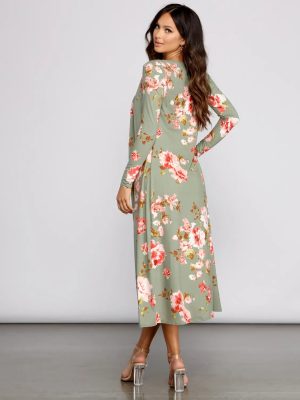 Floral Passion Long Knit Duster