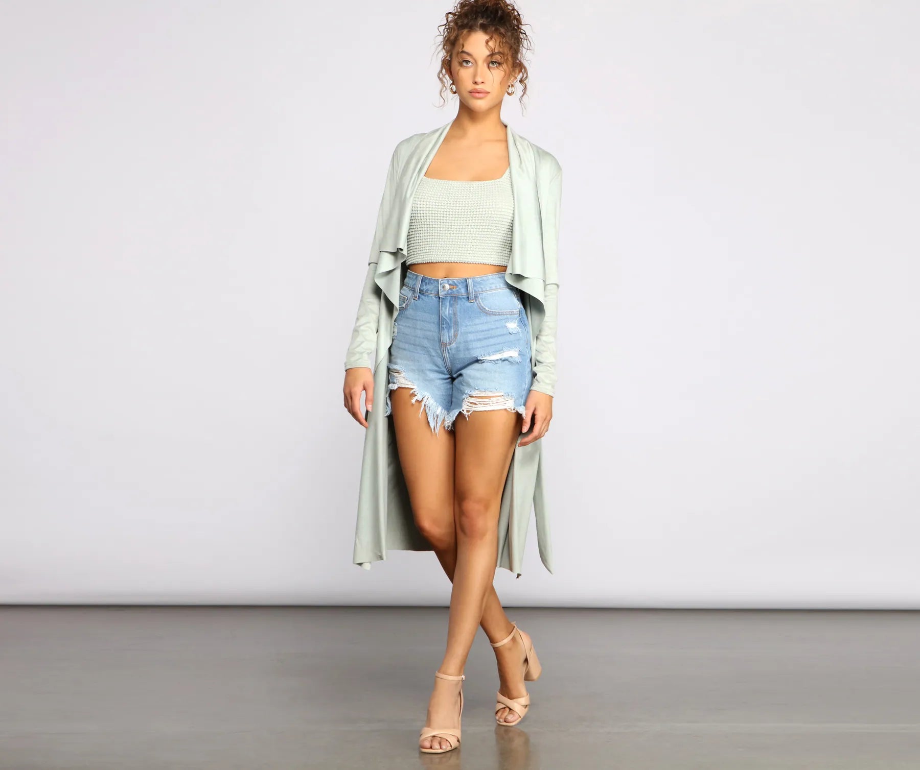 On The Town Suede Trench - Image 5