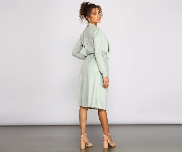 On The Town Suede Trench - Image 6