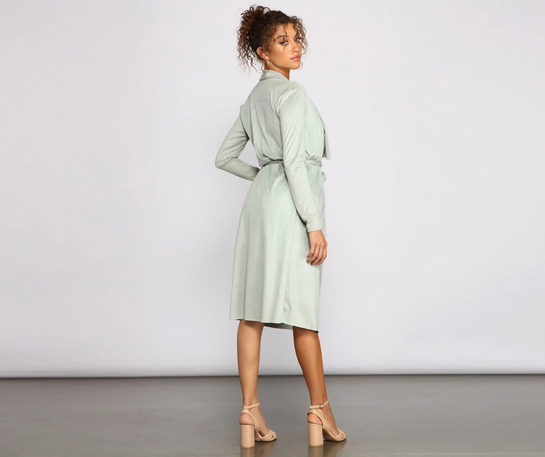 On The Town Suede Trench - Image 6