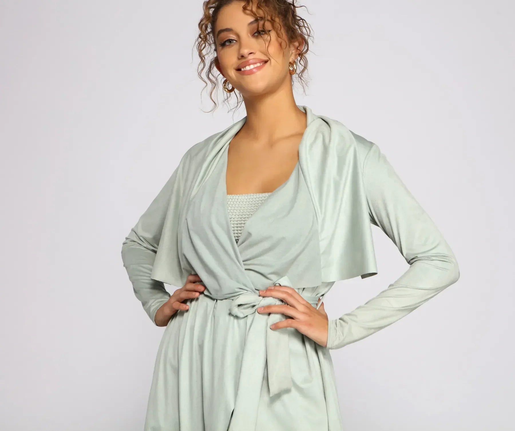 On The Town Suede Trench - Image 7