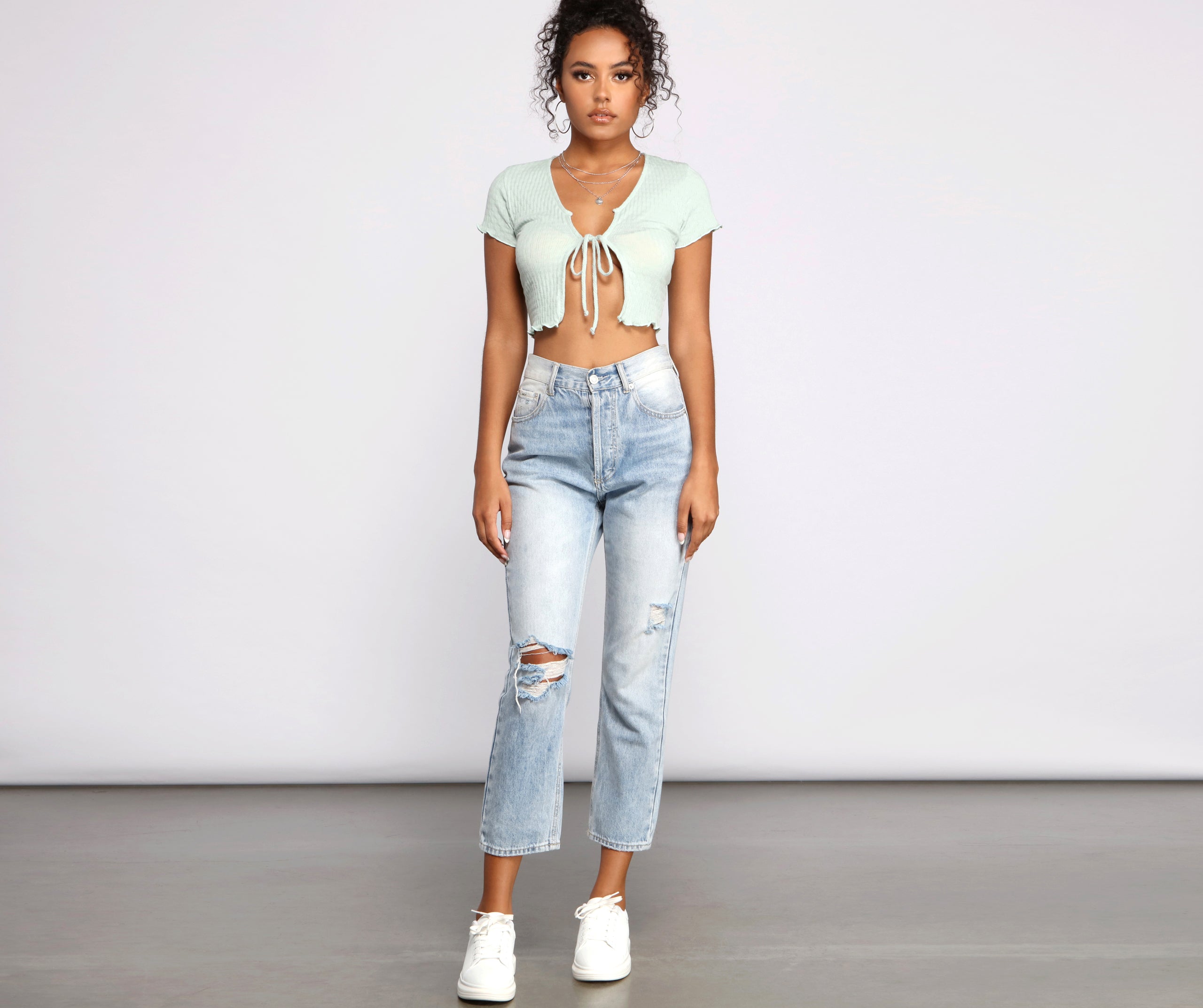 Totally Fab Ribbed Cropped Cardigan - Image 4