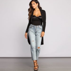 Lead the Way Long Crepe Jacket