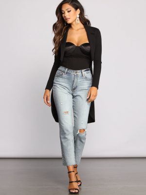 Lead the Way Long Crepe Jacket