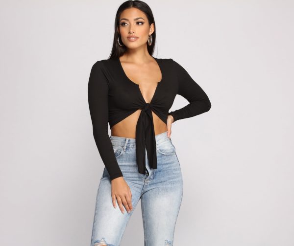 Falling For Basics Tie-Front Top - Image 5