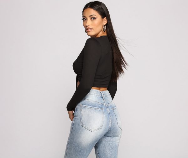 Falling For Basics Tie-Front Top - Image 8