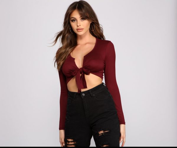 Falling For Basics Tie-Front Top - Image 16